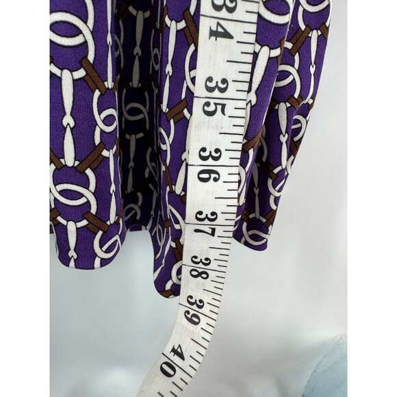 Herion Women Vintage Italian Silk Purple Stretchable Dress. size 44 us 8 - Picture 8 of 9